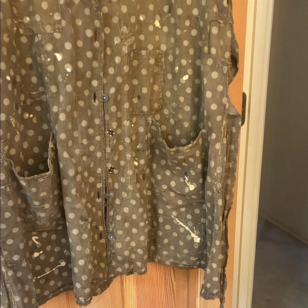 Magnolia Pearl Brown Marguerite Polka Dot Mini Dress - Picture 3 of 11